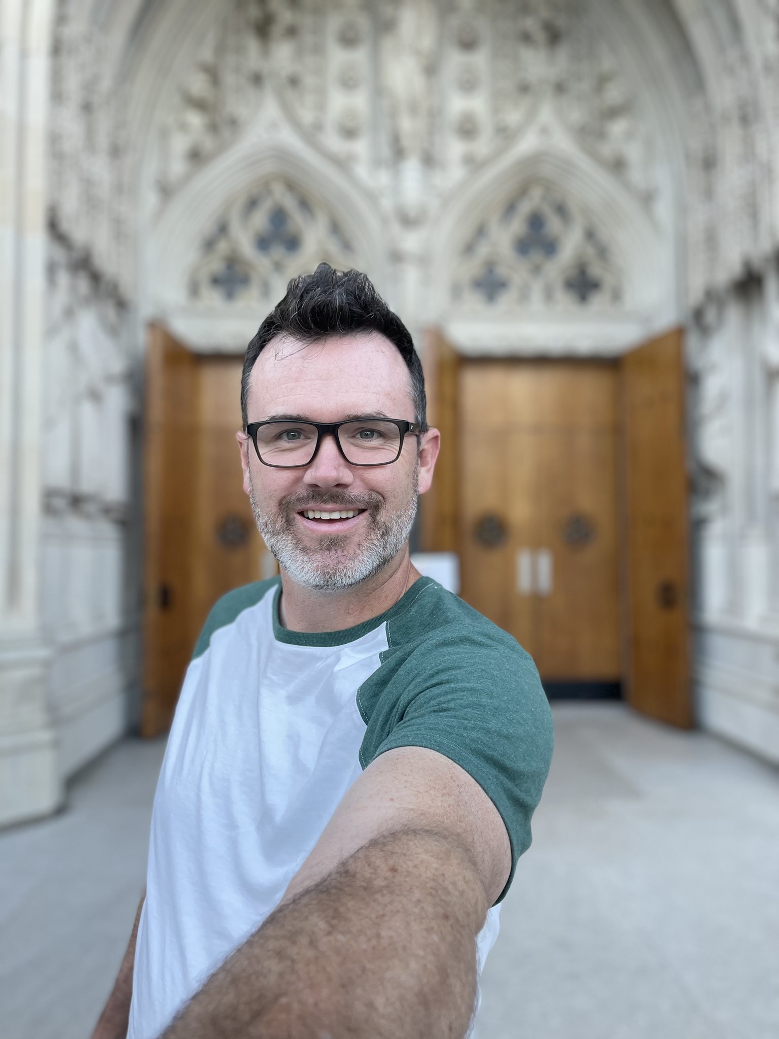 Trevor visiting Duke University Chapel